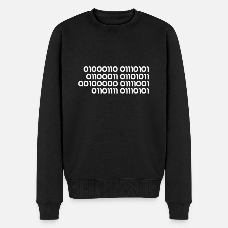 Binary fuck vous - Pull Premium bio Homme - noir