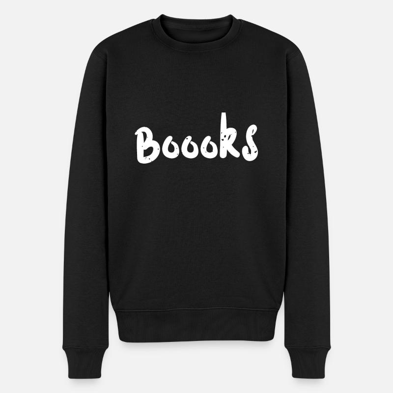 Boooks - Lecture - Pull Premium bio Homme - noir