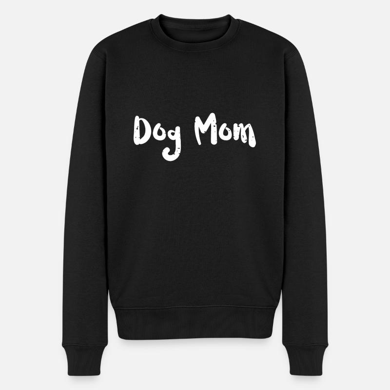 Dog Mom - Dogs - Männer Premium Bio Pullover - Schwarz