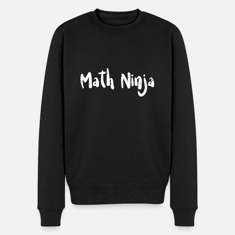 Math Ninja - Math - Männer Premium Bio Pullover - Schwarz