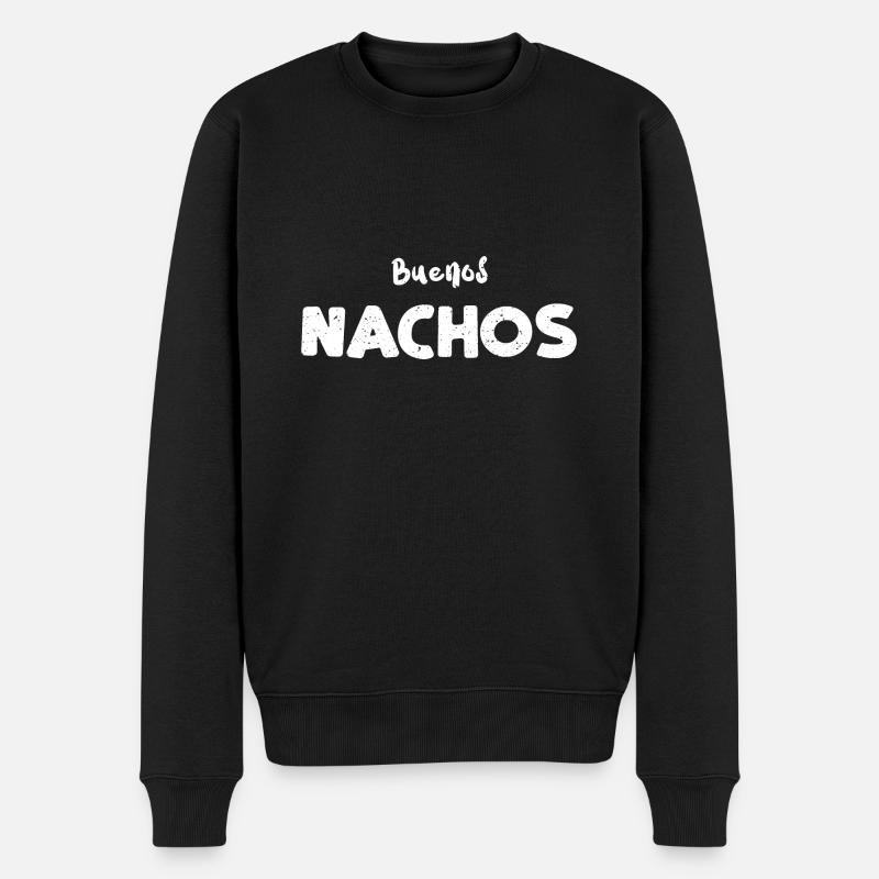 Buenos Nachos - Cheese - Men's Premium Organic Jumper - black