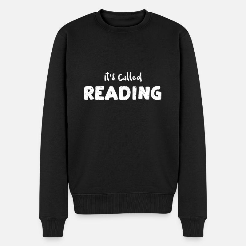 It's Called Reading - Coffee - Männer Premium Bio Pullover - Schwarz