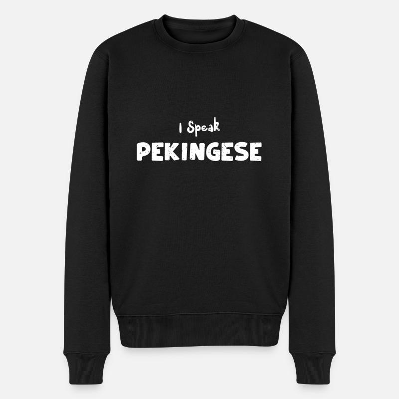 Je parle pékinois - Chiens - Pull Premium bio Homme - noir