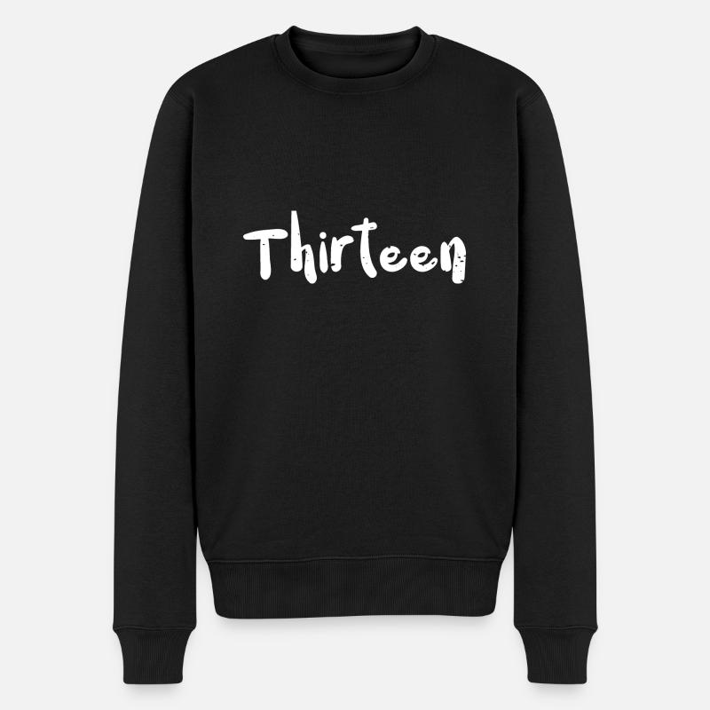 Treize - Anniversaire - Pull Premium bio Homme - noir