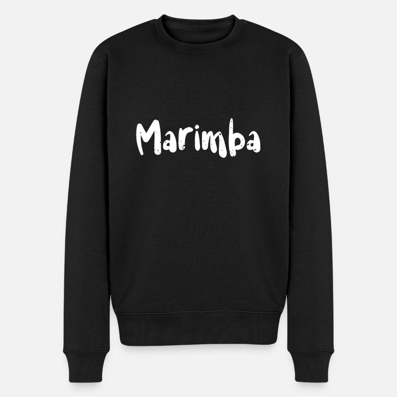 Marimba - Music - Männer Premium Bio Pullover - Schwarz