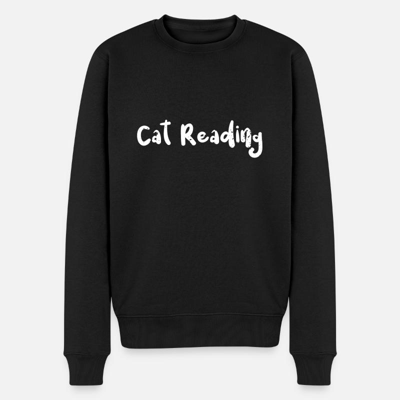 Lecture de chats - Chats - Pull Premium bio Homme - noir