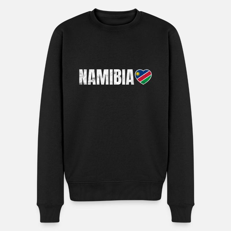 Namibie - Pull Premium bio Homme - noir