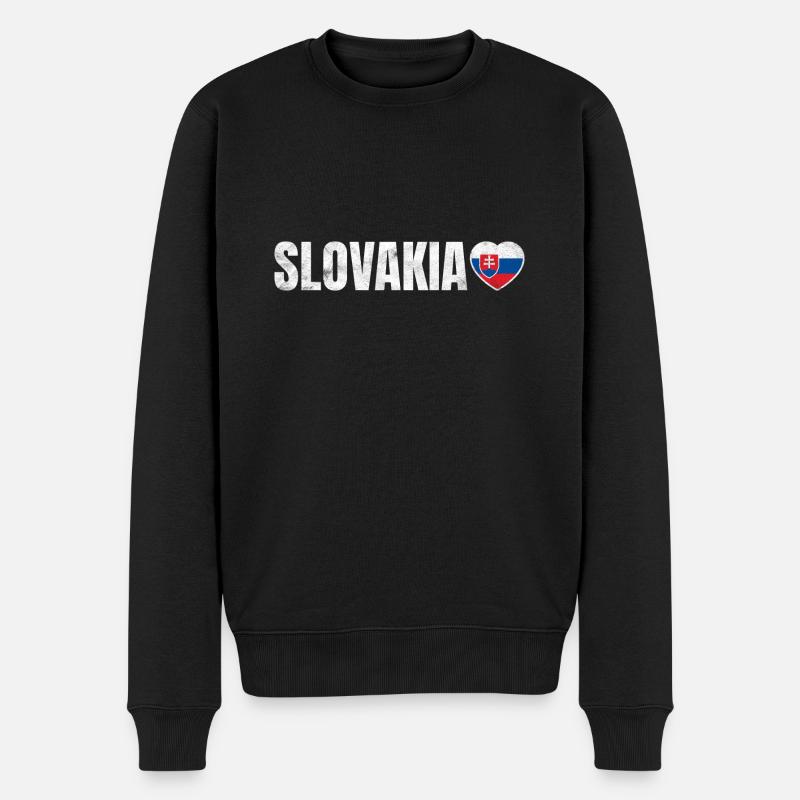 Slowakei - Männer Premium Bio Pullover - Schwarz