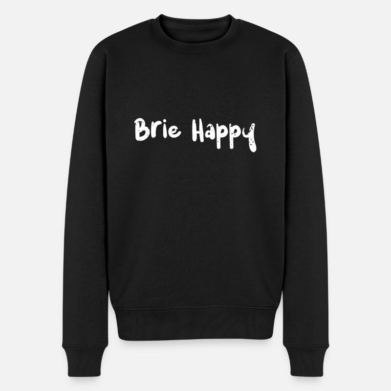Brie Happy - Fromage - Pull Premium bio Homme - noir