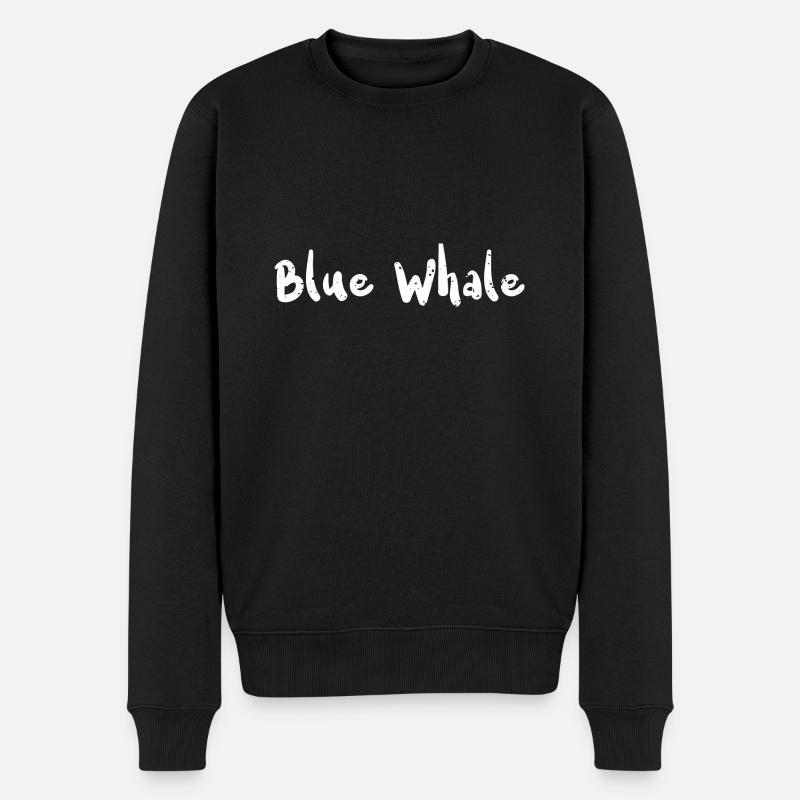 Rorqual bleu - Pêche - Pull Premium bio Homme - noir