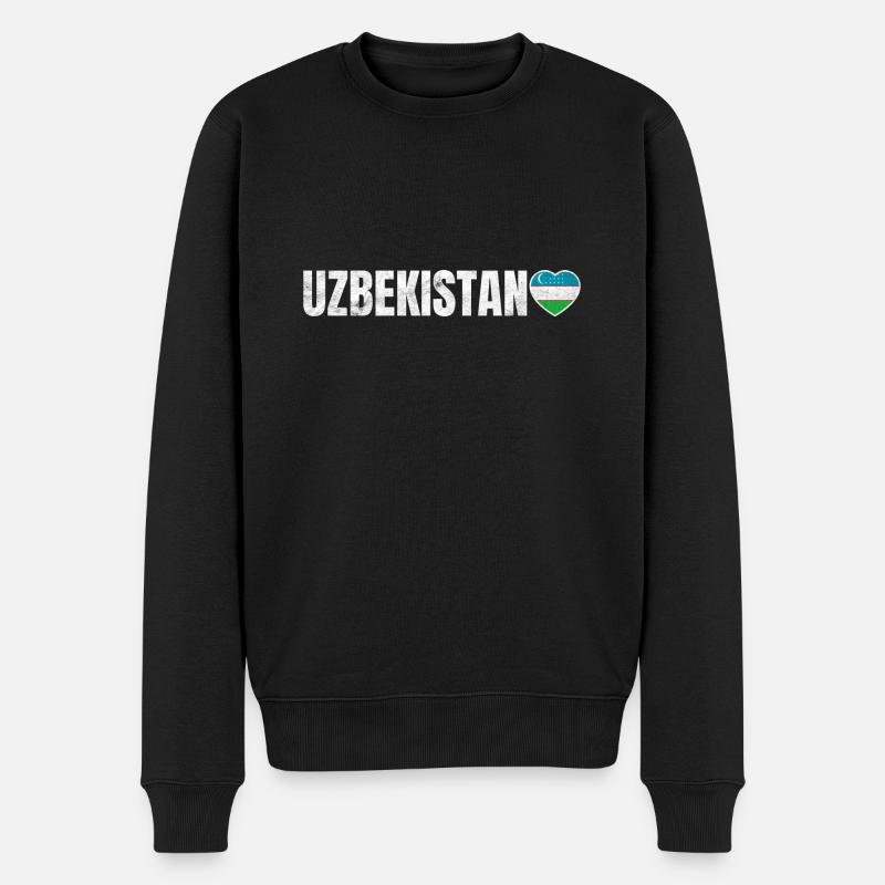 Ouzbékistan - Pull Premium bio Homme - noir