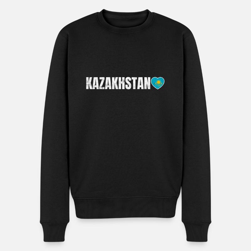 Kazakhstan - Pull Premium bio Homme - noir