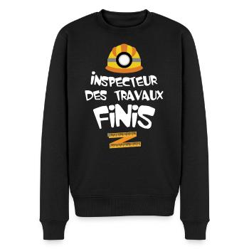 Inspecteur des travaux finis - Pull Premium bio Homme - noir - Devant - Nico (187cm)