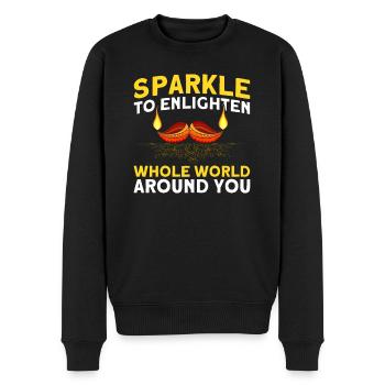 Diwali Hindus Sikh Fest der Lichter Geschenk - Männer Premium Bio Pullover - Schwarz - Vorne - Nico (187cm)