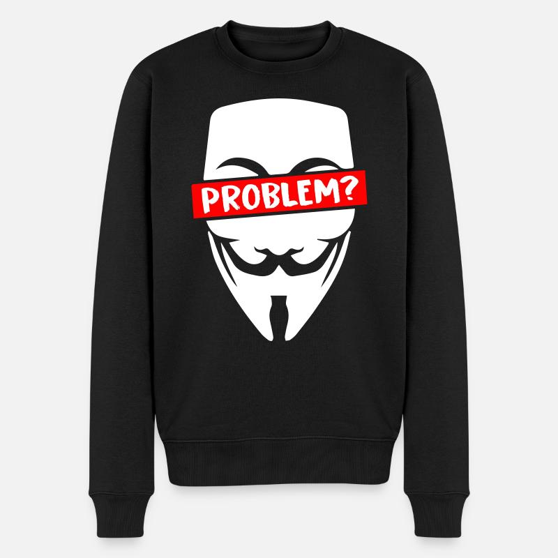 Problem Anonymous - Männer Premium Bio Pullover - Schwarz