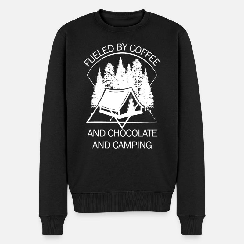 Zelt Camping Camper Pfadfinder Biwakieren - Männer Premium Bio Pullover - Schwarz