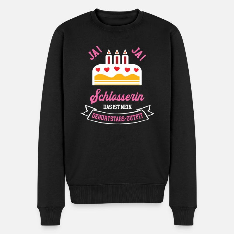 Schlosserin Geburtstag Metallbauerin Geb Birthday - Männer Premium Bio Pullover - Schwarz