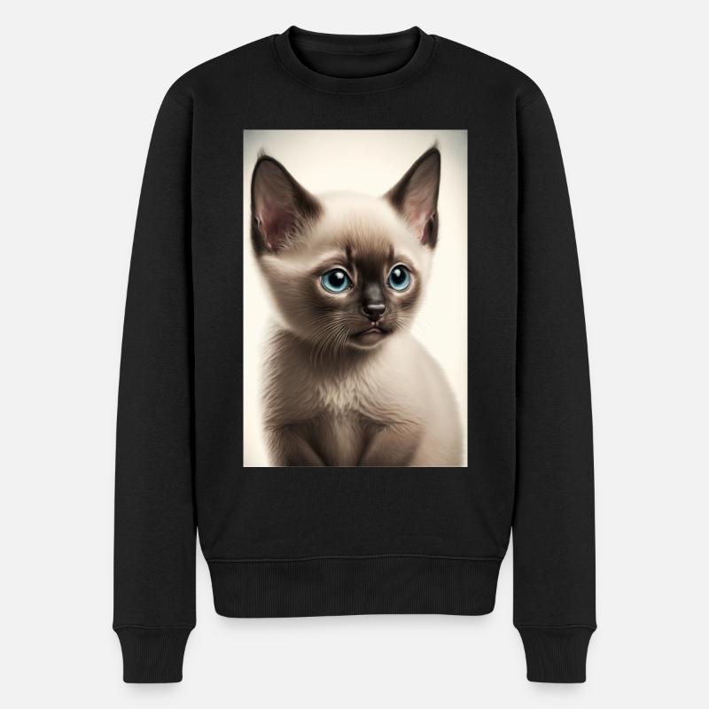 Chaton siamois - Pull Premium bio Homme - noir
