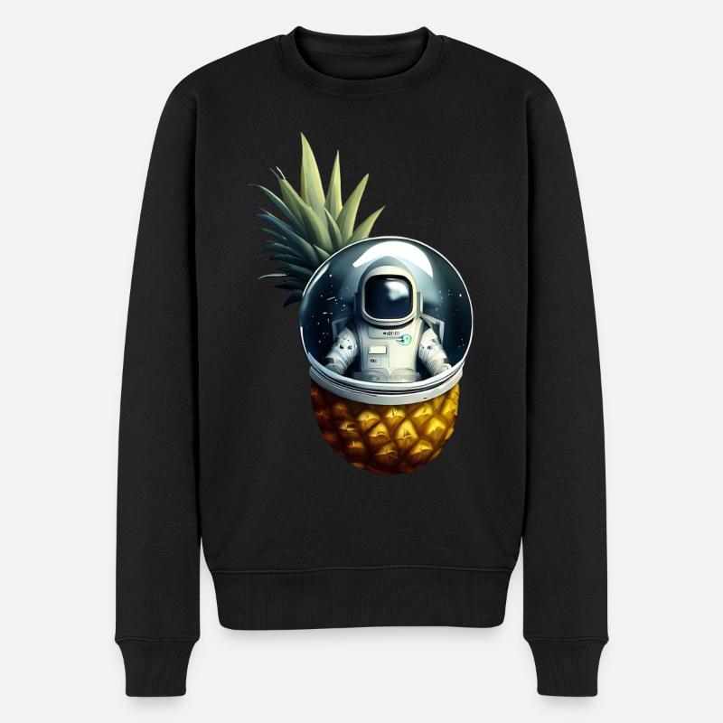 Astronaut in pineapple - Men's Premium Organic Jumper - black