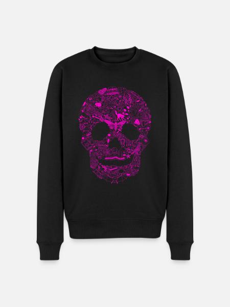 Gothic Skull Goth Stijl Dark Heavy Metal WGT - Mannen Premium Bio sweater - zwart