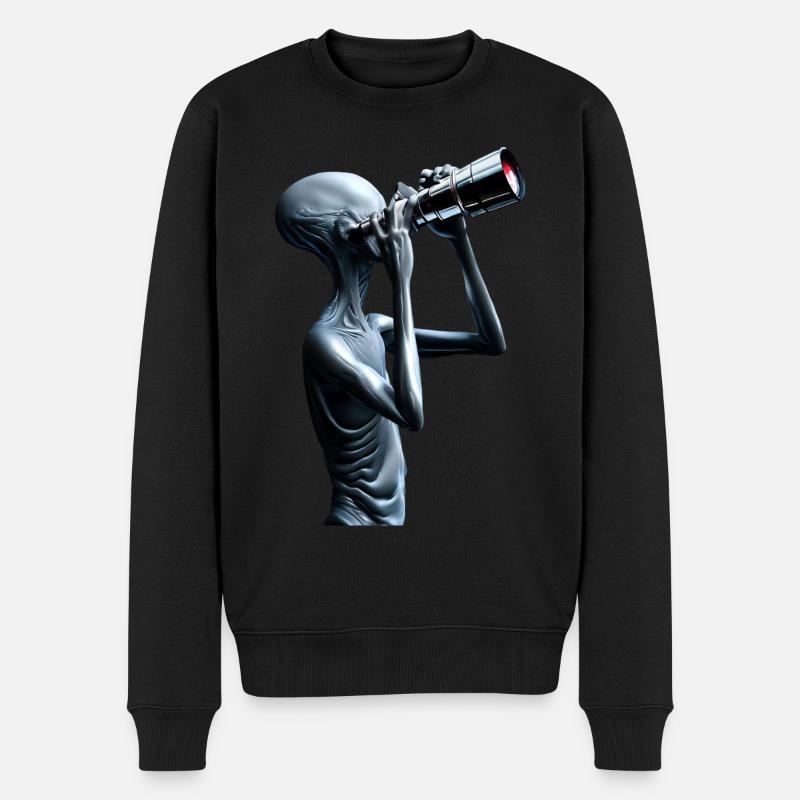 L’extraterrestre curieux - Pull Premium bio Homme - noir