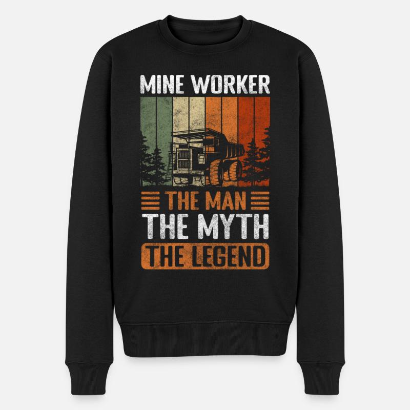 Mining Worker Coal Buddy - Men's Premium Organic Jumper - black