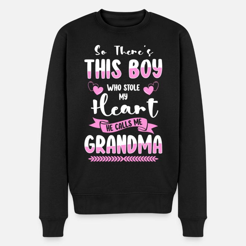 Opa Großmutter - Männer Premium Bio Pullover - Schwarz