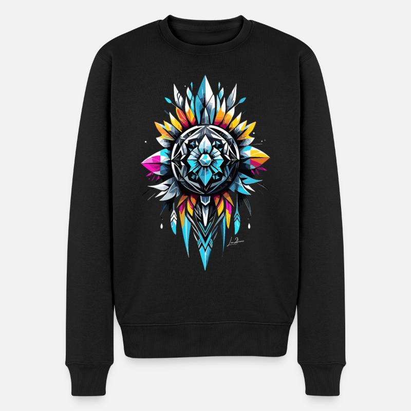 Symbole géométrique tribal - Pull Premium bio Homme - noir