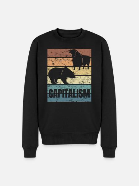 Capitalisme Bourse Marché boursier Actions baissières - Pull Premium bio Homme - noir