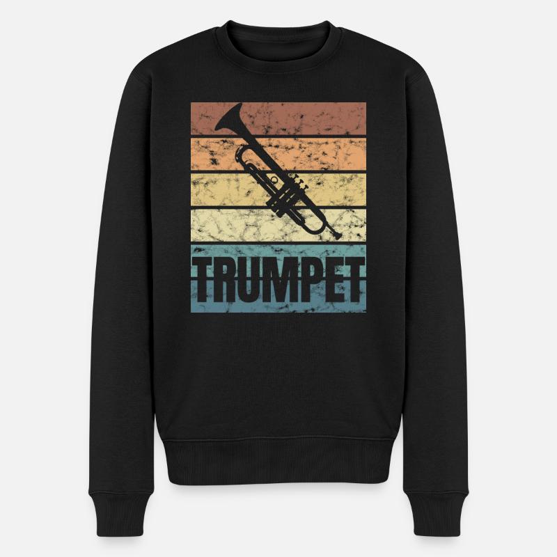 Trompete Blechblasinstrument Leidenschaft - Männer Premium Bio Pullover - Schwarz