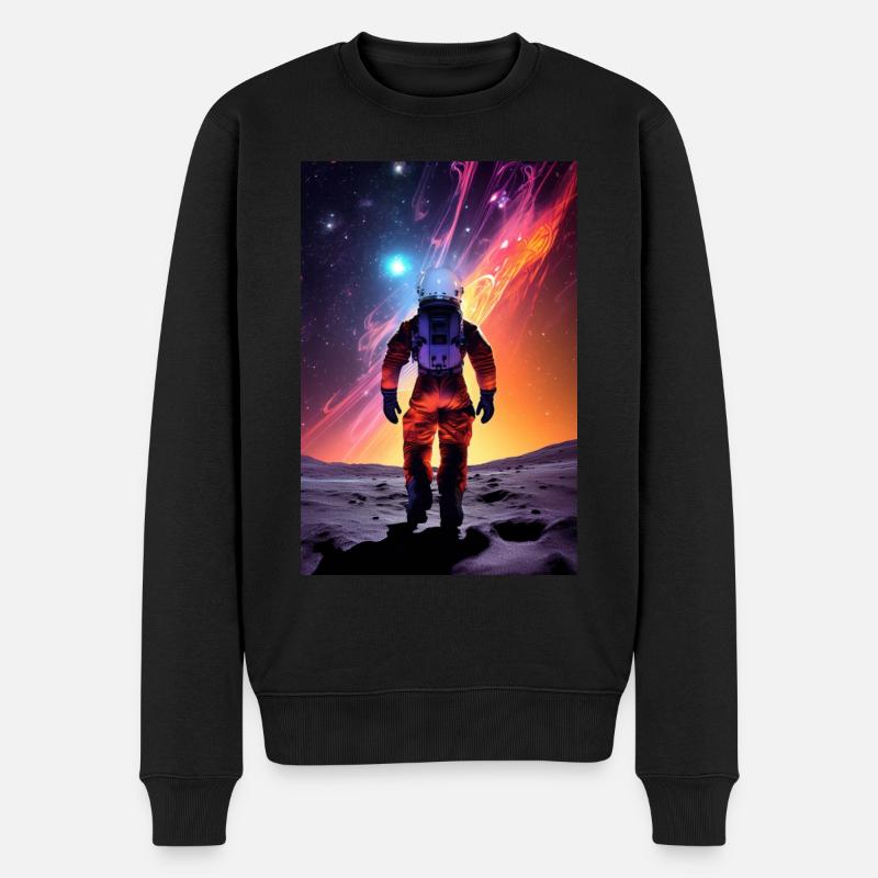 Astronauten Traum - Männer Premium Bio Pullover - Schwarz