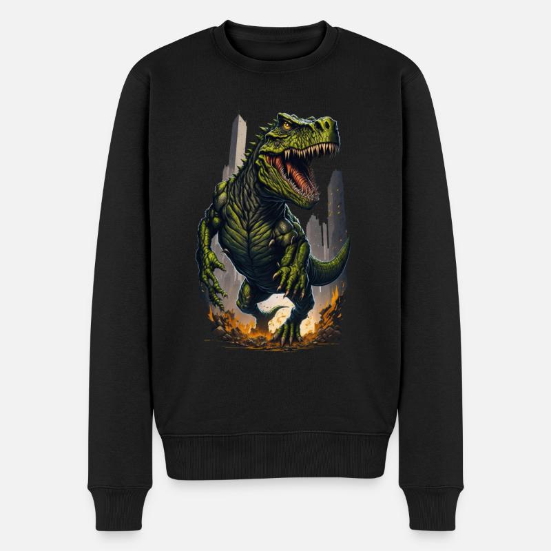 Dinosaure T Rex - Pull Premium bio Homme - noir