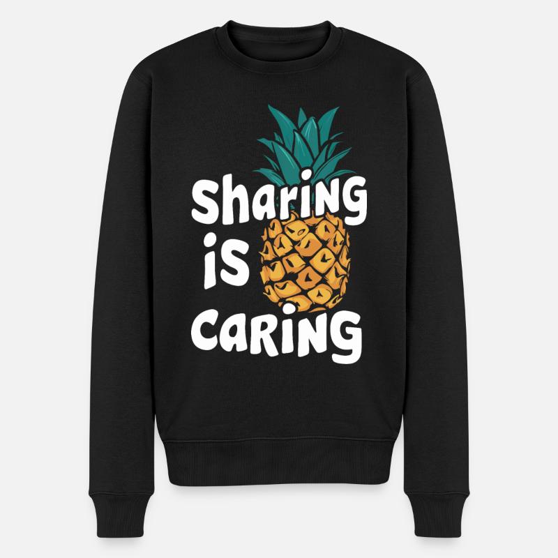 Ananas Fruit tropical hawaïen - Pull Premium bio Homme - noir