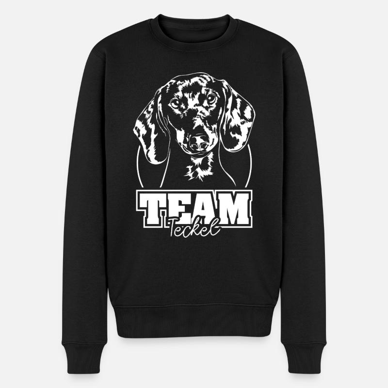 TEAM Teckel Hund Hunde Wilsigns - Männer Premium Bio Pullover - Schwarz