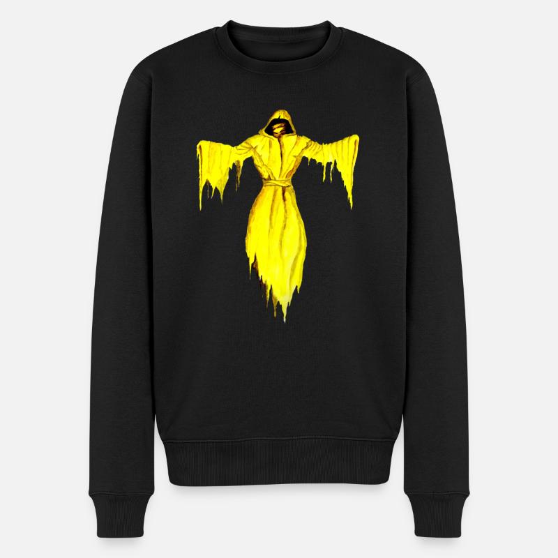 king in yellow - Männer Premium Bio Pullover - Schwarz