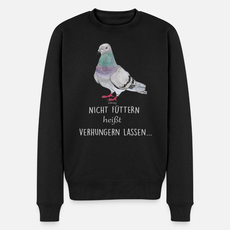 Wester Stadttaube - Männer Premium Bio Pullover - Schwarz