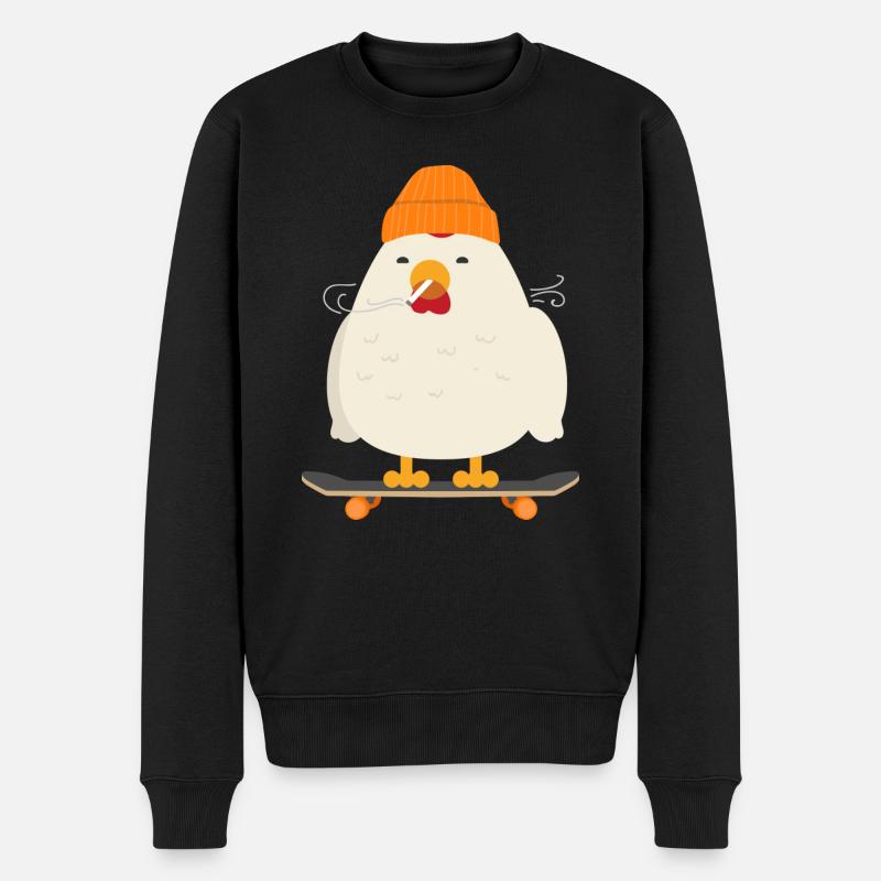 Skateboarding - Männer Premium Bio Pullover - Schwarz