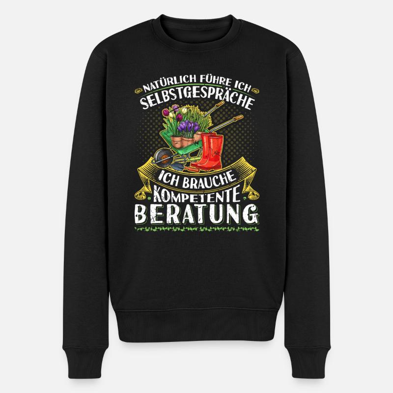 Gärtner Humor Hobbygärtner Spruch Garten - Männer Premium Bio Pullover - Schwarz