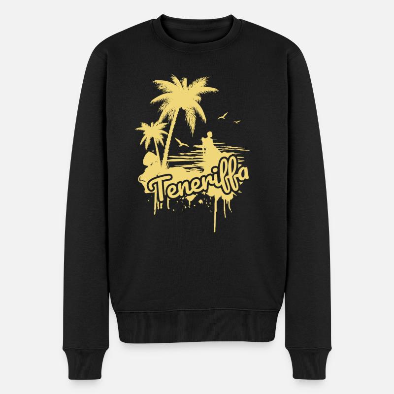 Teneriffa Urlaub - Männer Premium Bio Pullover - Schwarz