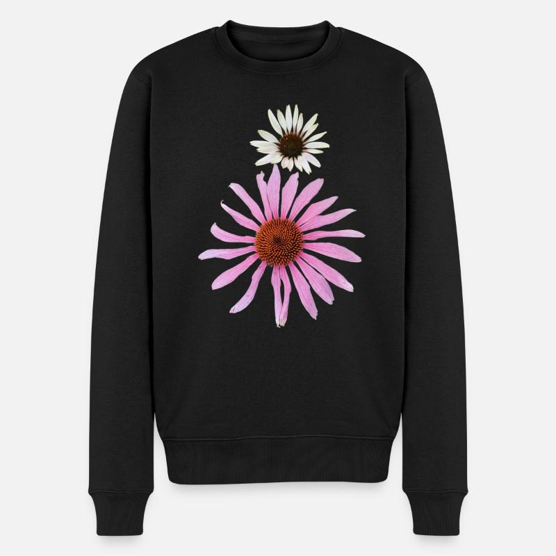 Der Sonnenhut (Enchinacea) - Männer Premium Bio Pullover - Schwarz