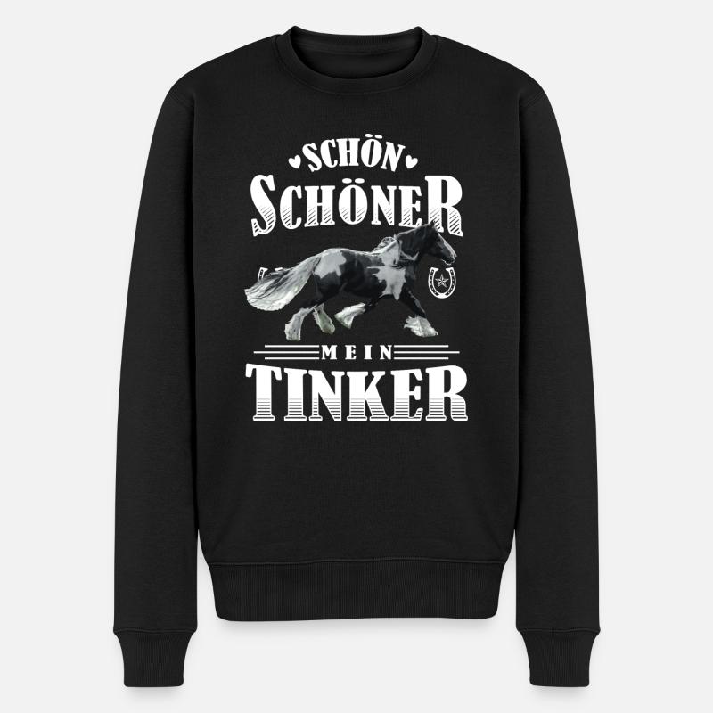Schön Schöner Mein Tinker - Männer Premium Bio Pullover - Schwarz