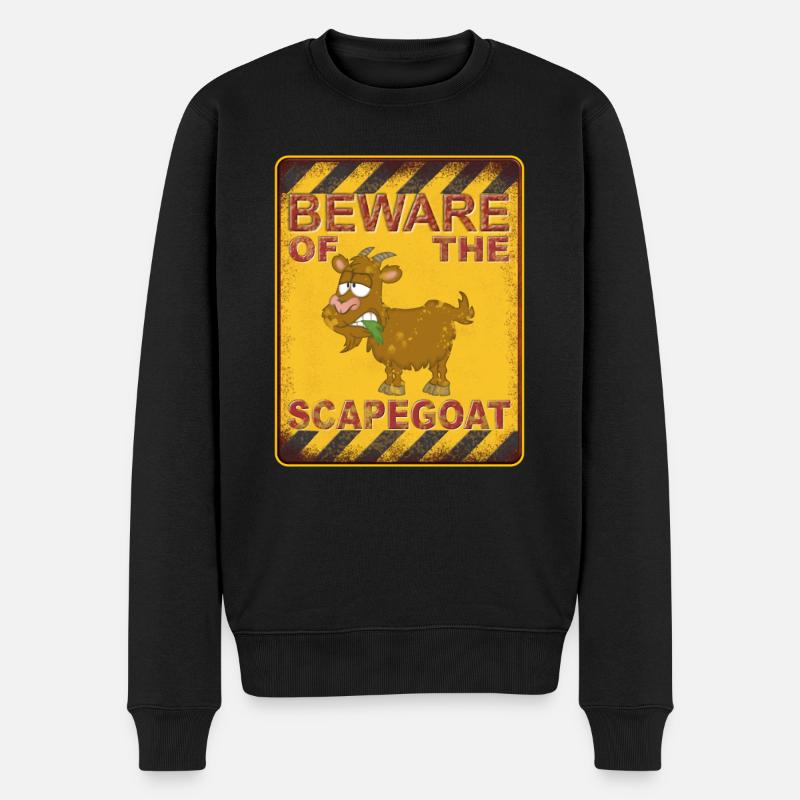 Beware of the Scapegoat - Warnung vorm Sündenbock - Männer Premium Bio Pullover - Schwarz
