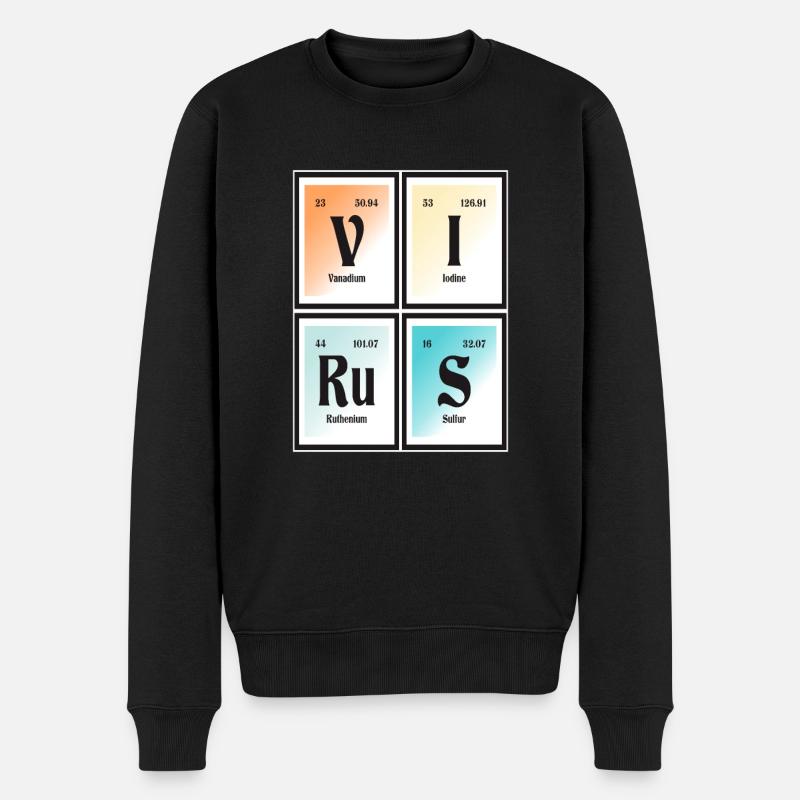 Virus - Tableau périodique des éléments - Pull Premium bio Homme - noir