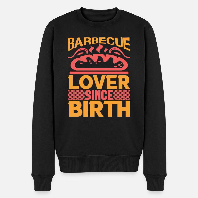 GRILLLIEBHABER SEIT GEBURT - Männer Premium Bio Pullover - Schwarz