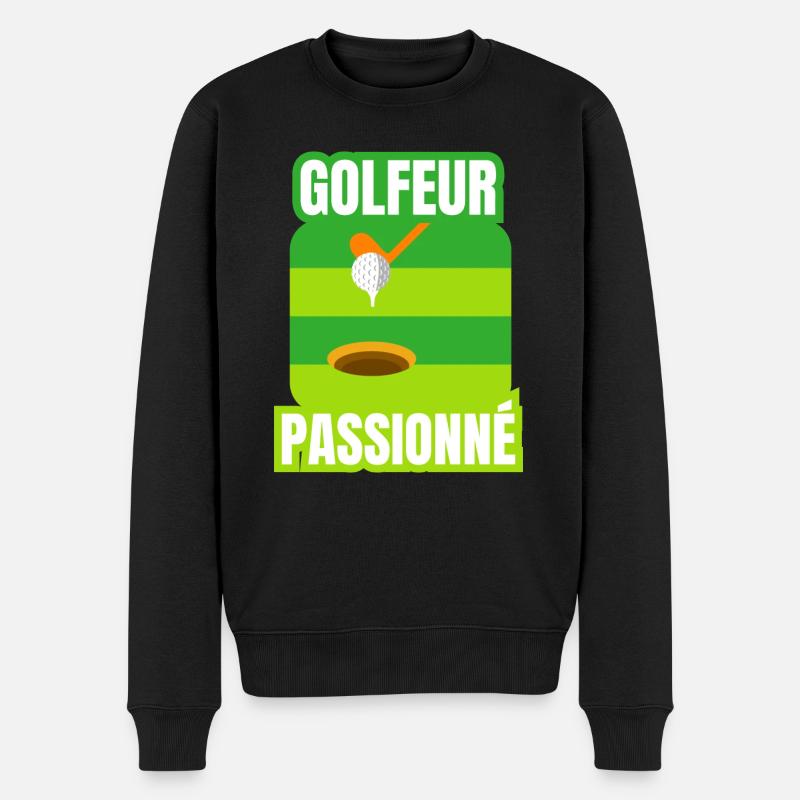 golfeur passionné - Pull Premium bio Homme - noir