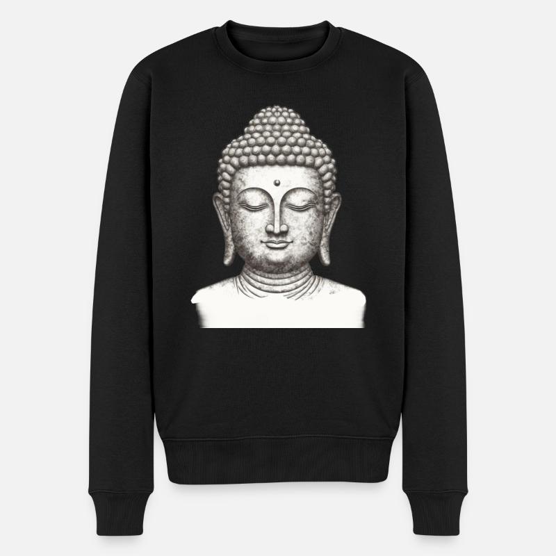BOUDDHA MÉDITATION ZEN - Pull Premium bio Homme - noir
