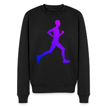 Jogging Race Fitness Running Women Men - Men's Premium Organic Jumper - black - Front - Nico (187cm)
