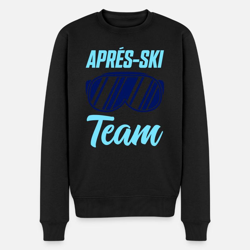 apres ski team - Männer Premium Bio Pullover - Schwarz