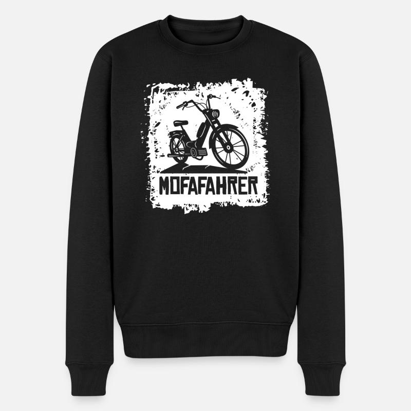 Mofafahrer Mofa Fahrer Mokick Moped - Männer Premium Bio Pullover - Schwarz