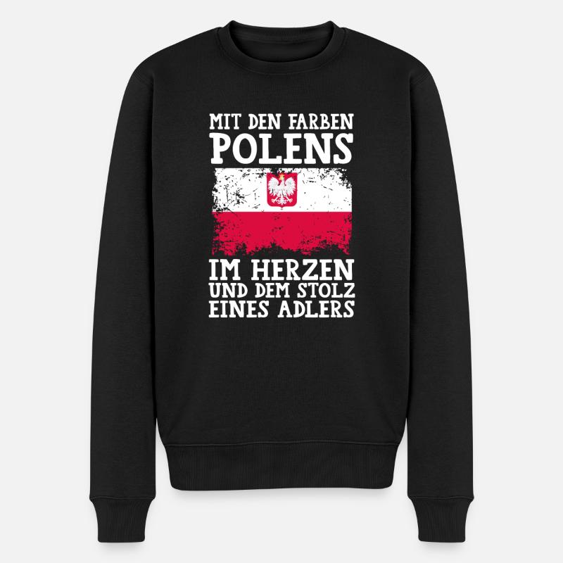 Polonais Pologne - Pull Premium bio Homme - noir